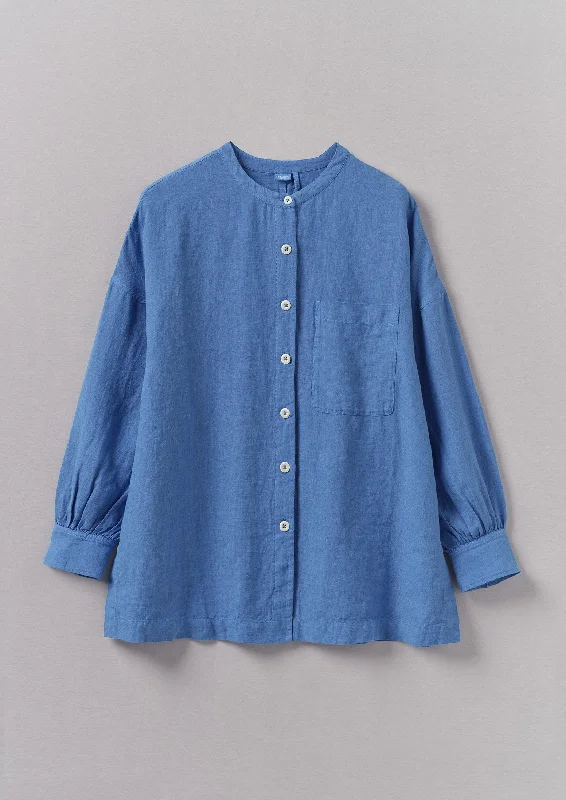 Garment Dyed Linen Oversized Shirt | Blue Violane Lace Blend Ribbed Blend Corduroy Blend