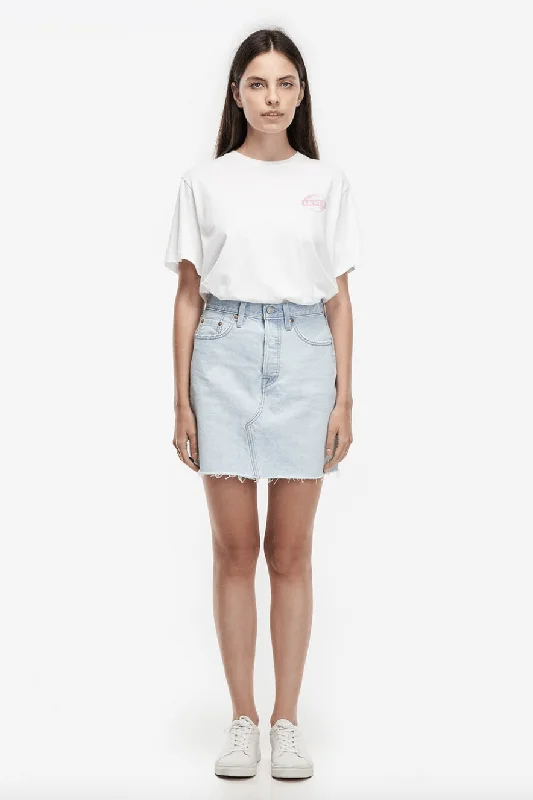 LEVI'S HIGH-RISE DECONSTRUCTED DENIM SKIRT - OJAI GLARE